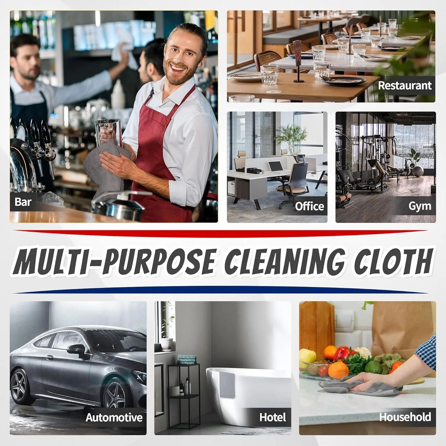 1/50pcs ผ้าทําความสะอาดไมโครไฟ - Commercial Kitchen Towels บทวิจารณ์และราคา