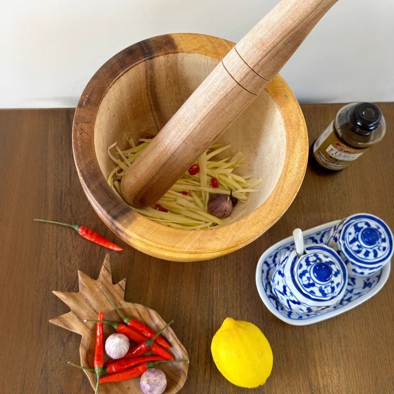 ชุดครกและสากไม้กระถินเทศธรรมชา - Commercial Kitchen Grinder บทวิจารณ์และราคา