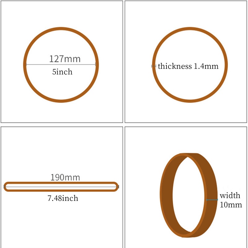 ยางขนาดใหญ่ 10 ชิ้นยางยาว, ยาง - Commercial Kitchen Items บทวิจารณ์และราคา